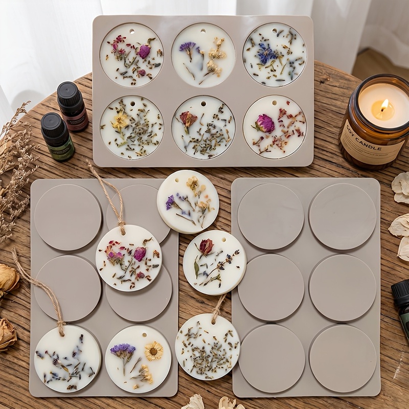 Soap Making Ideas - 6-ячейковая круглая силиконовая форма для изготовления