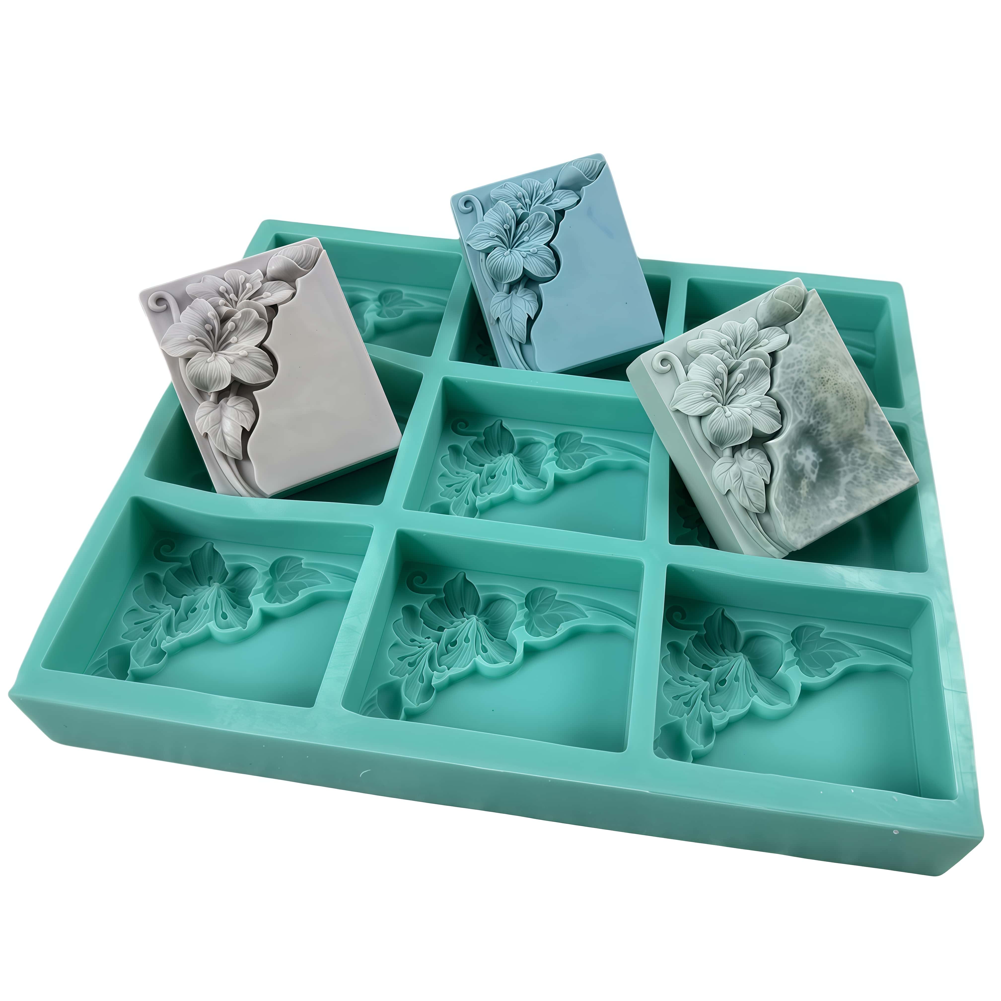 Soap Making Ideas - 9-полая форма для мыла с цветком